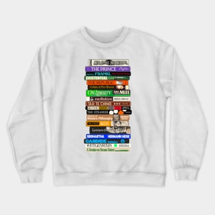 Classic Philosophy Books Stack Crewneck Sweatshirt